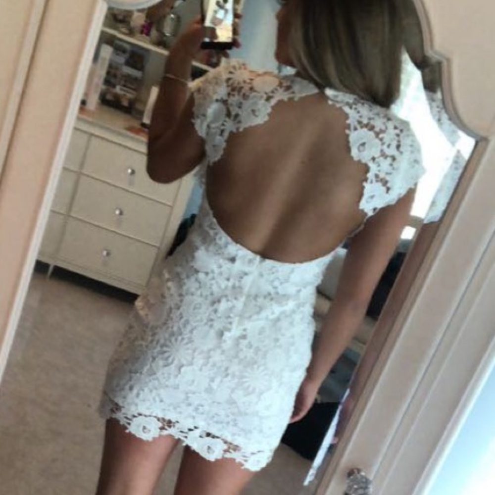 White lace dress